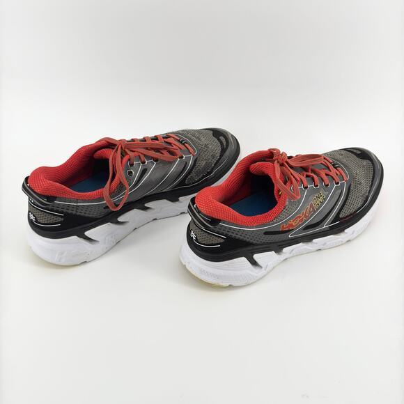 Hoka One One Conquest 3 Road Running Shoes Men’s 9.5 Black/Red Athletic Sneakers - Picture 5 of 11